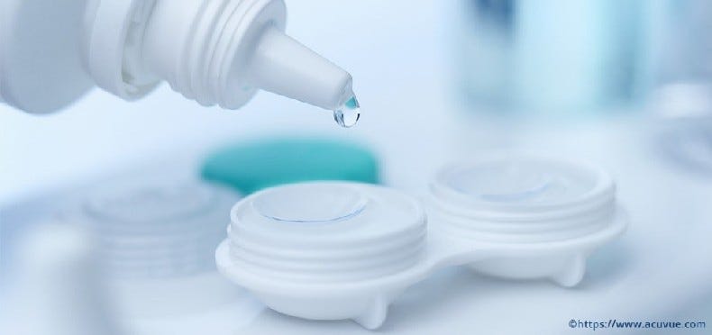 contact lens solution and contact lens case