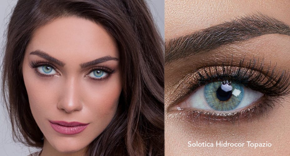 Blue colored outlet contact lenses