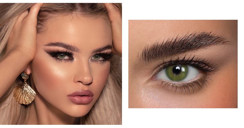 The Best Green Contacts for Brown Eyes - Bellatory