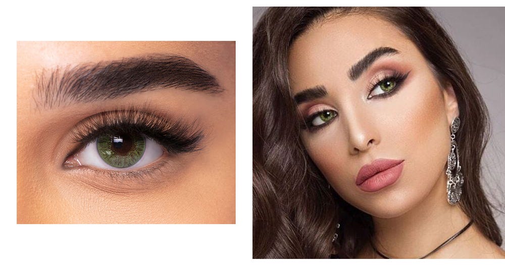 BEST GREEN CONTACTS LENSES FOR BROWN EYES