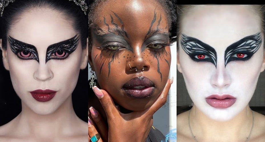 2023 Black Swan Halloween Makeup