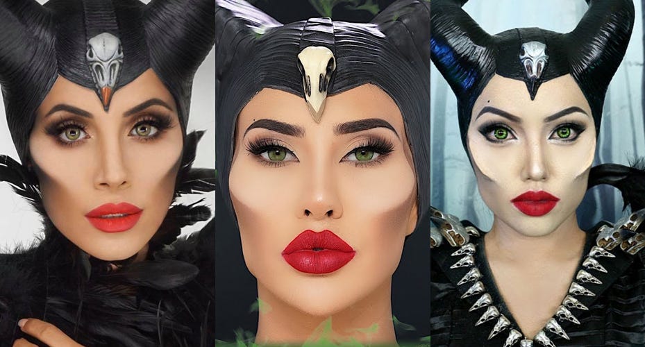 2023 Maleficent Halloween Makeup