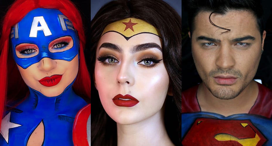 2023 Superhero Halloween Makeup