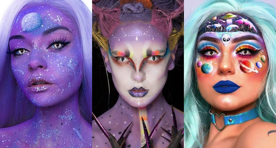 Halloween Makeup 2023 - Galactic Alien Makeup Look