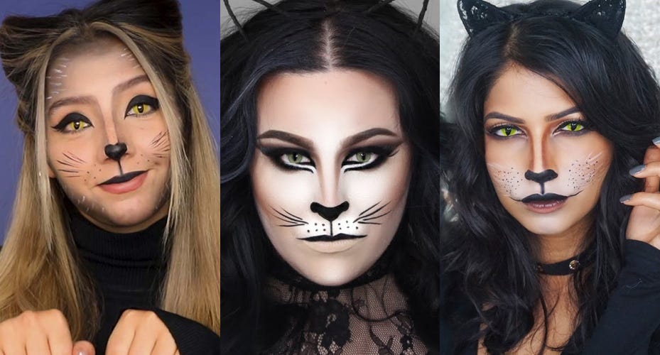 Halloween Makeup 2023 - Classic Cat Makeup Look