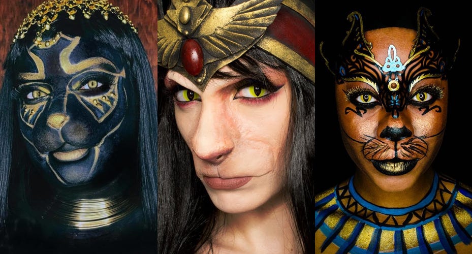 Halloween Makeup 2023 - Egyptian Cat Makeup Look