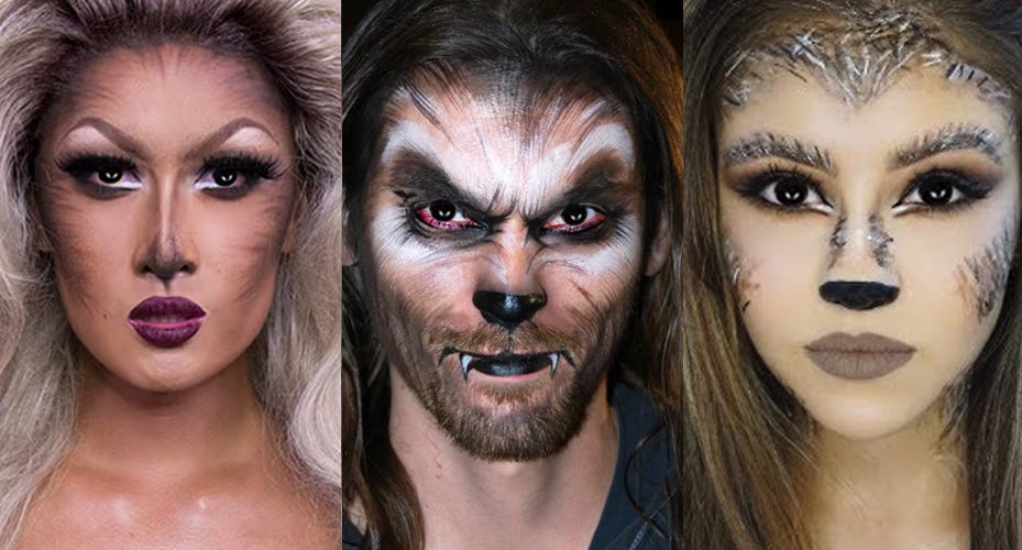 2023 Halloween Makeup - Werewolf with Black Contact Lenses