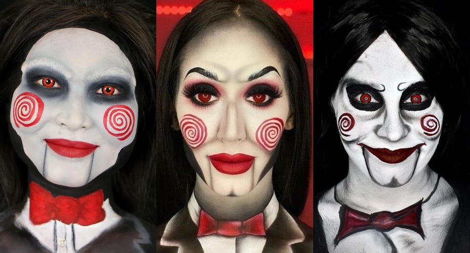 Jigsaw Cosplay Halloween Makeup Tutorial 2023