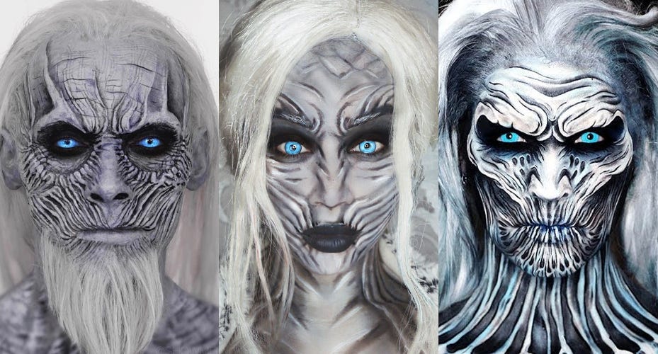 White Walkers Game of Thrones Cosplay Halloween Makeup Tutorial 2023