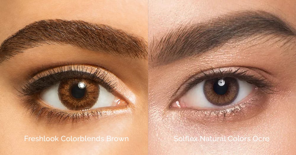 Freshlook Colorblends vs Solotica Solflex Natural Colors