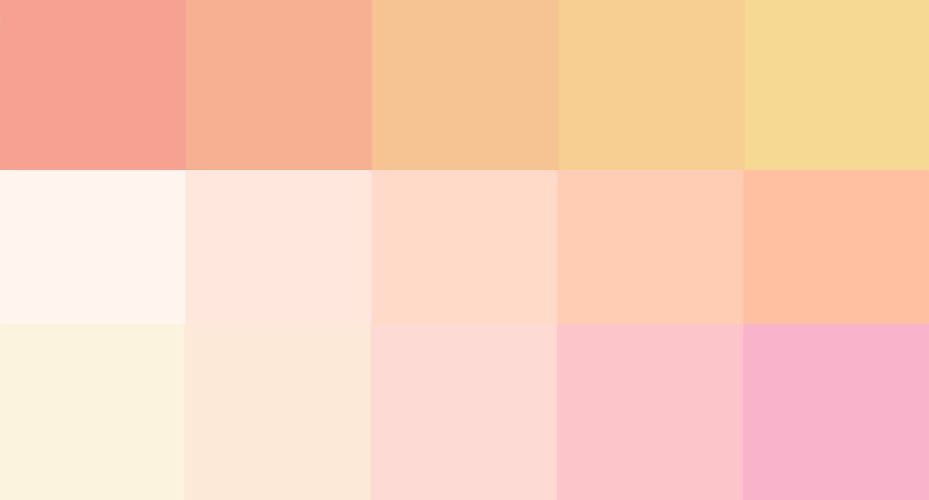 2024 Color of The Year - Peach Fuzz Palette