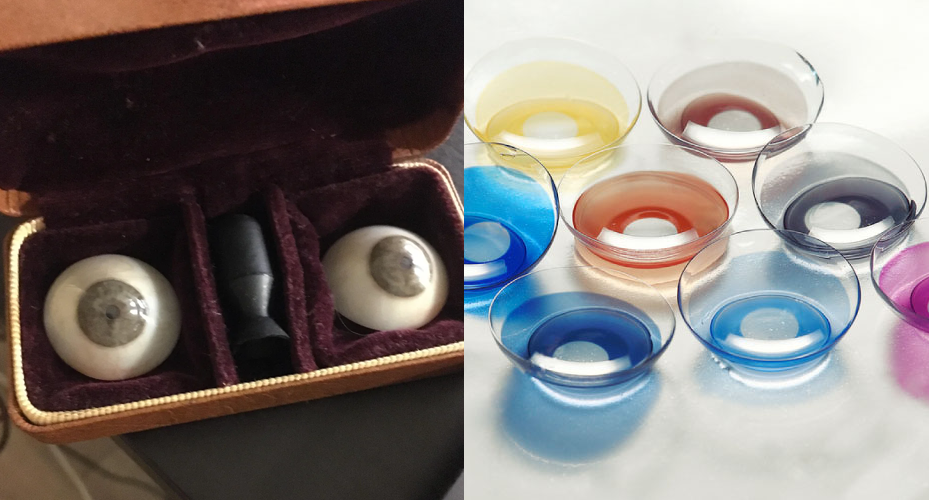 first-ever colored contact lenses date back to the 1930s