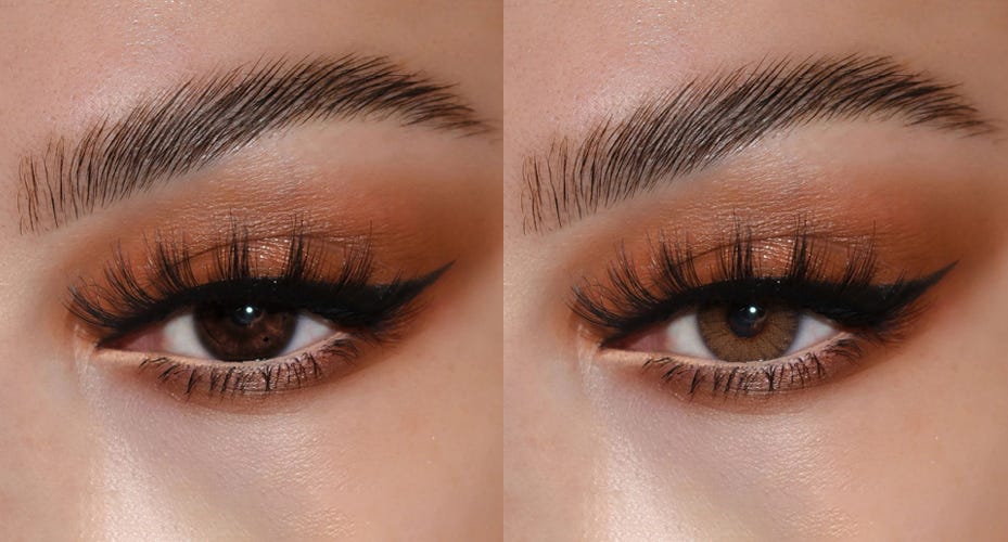 Brown Colored Contacts On Dark Brown Eyes