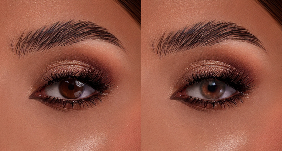 Hazel Colored Contacts for Dark Eyes